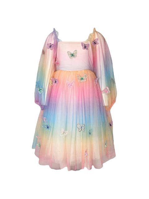 Rainbow Butterfly Ombre Dress