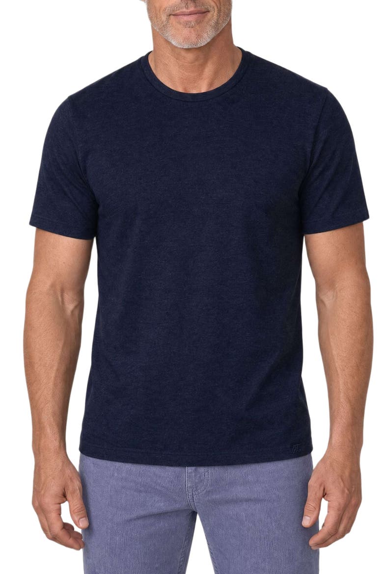 Davis Pique Linen Tee, Main, color, Navy