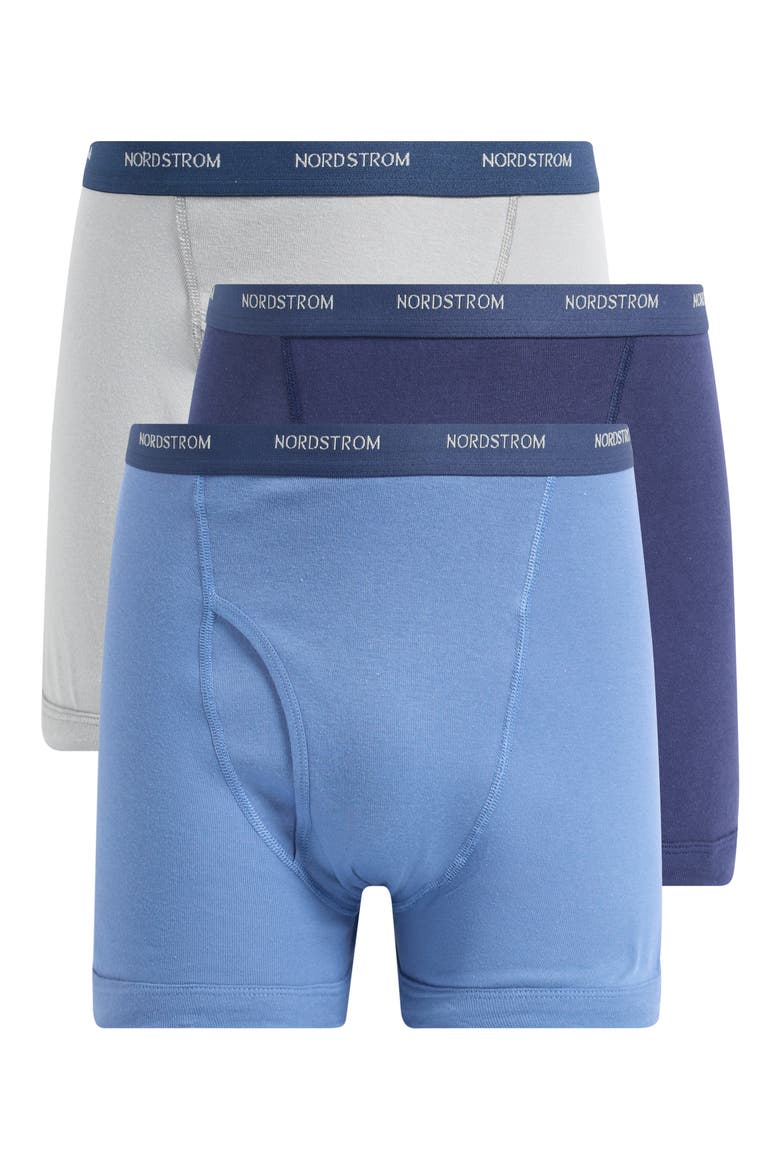 3-Pack Supima® Cotton Boxer Briefs, Main, color, BLUE BIJOU MULTI