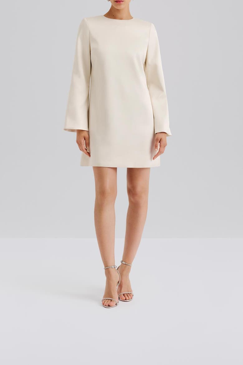 Elna Bow Detailed Mini Dress, Alternate, color, Vanilla