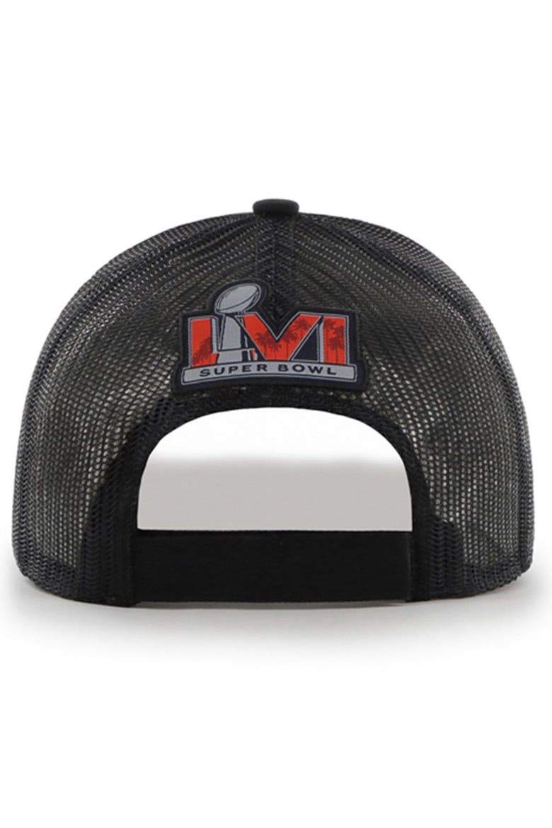 Men's '47 Black Los Angeles Rams Super Bowl LVI Champions Sunset Trucker Adjustable Hat, Alternate, color, Black