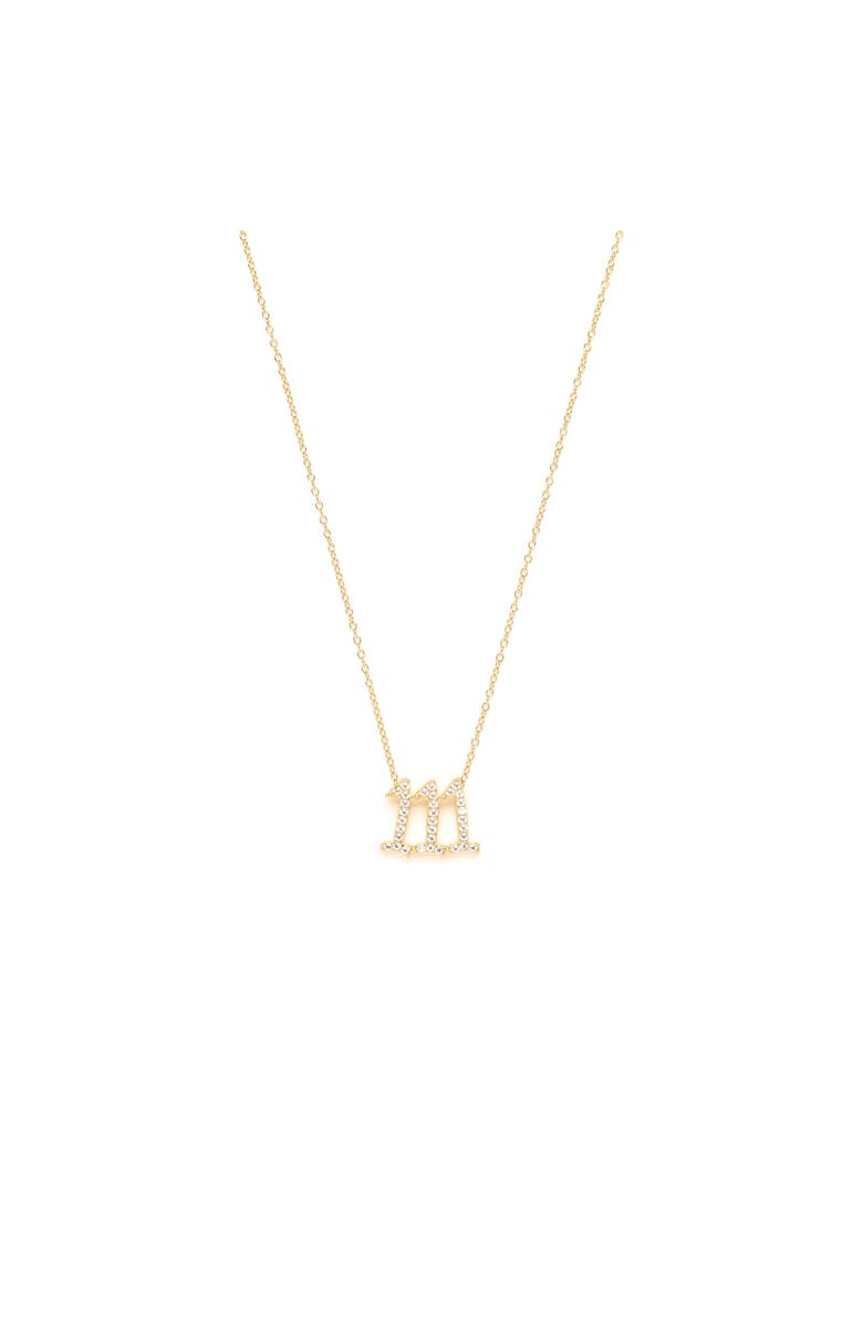 Seven Saints 111 Angel Number Manifestation Necklace, Main, color, Gold