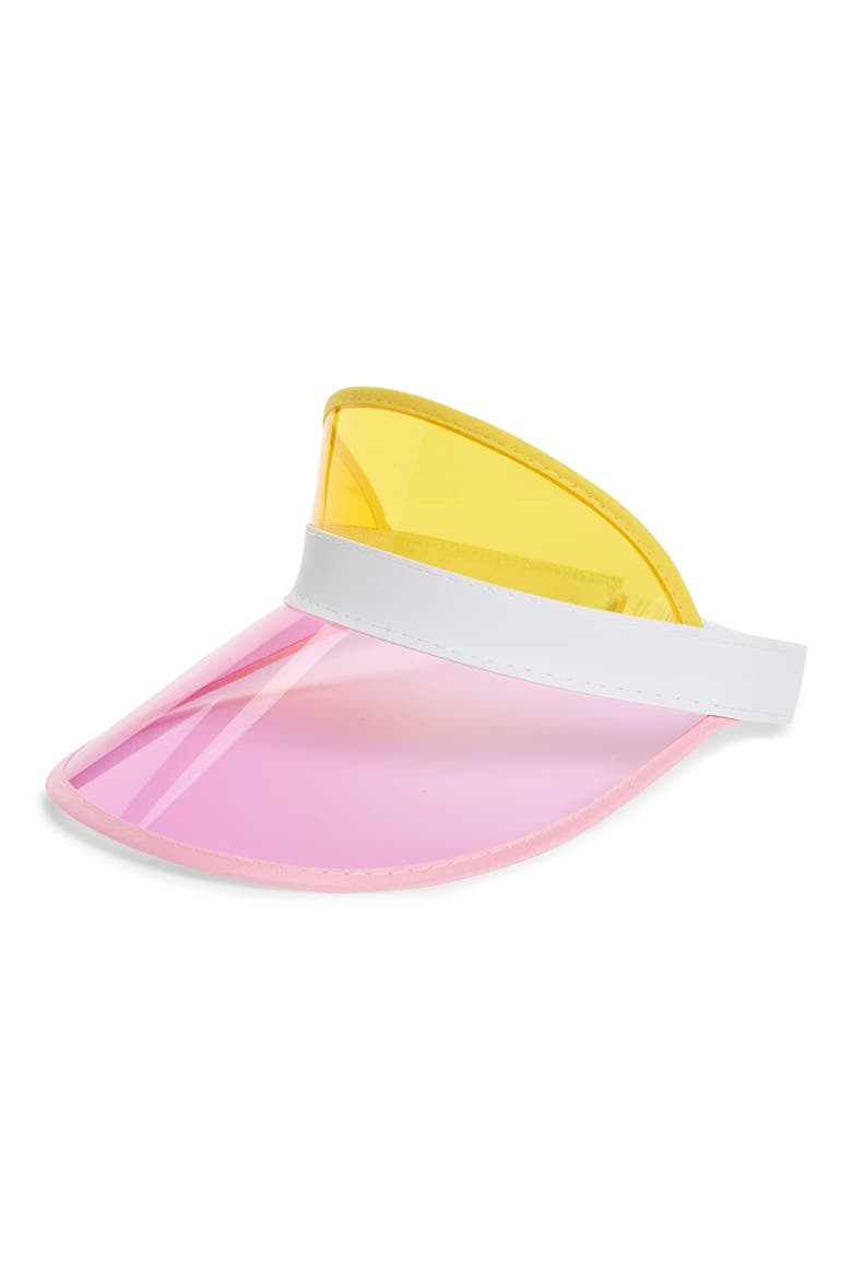 Colorblock Visor, Main, color, PINK / YELLOW