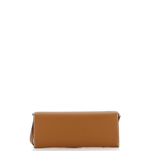 Pre-owned Hermes Hermes Chaine D'ancre To Go Wallet Epsom In Brown