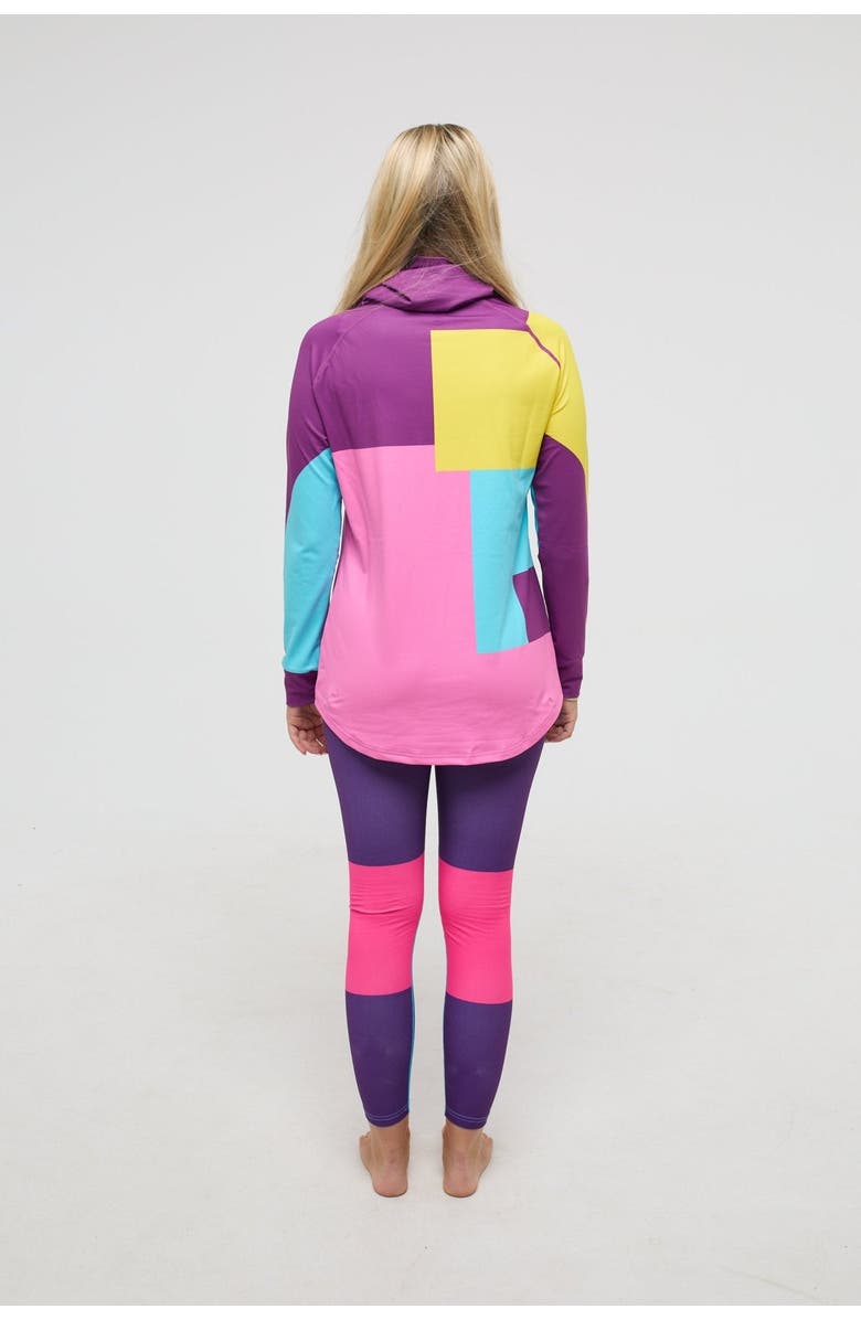 OOSC High Neck Baselayer Top So Fetch - Women's, Alternate, color, Purple, Pink, Yellow, Blue