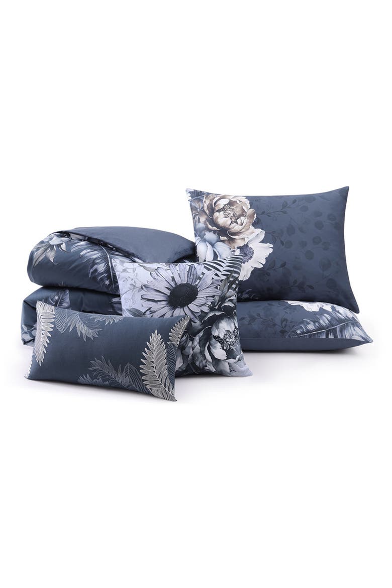 Forget Me Not 5-Piece Reversible Comforter Set, Alternate, color, BLUE