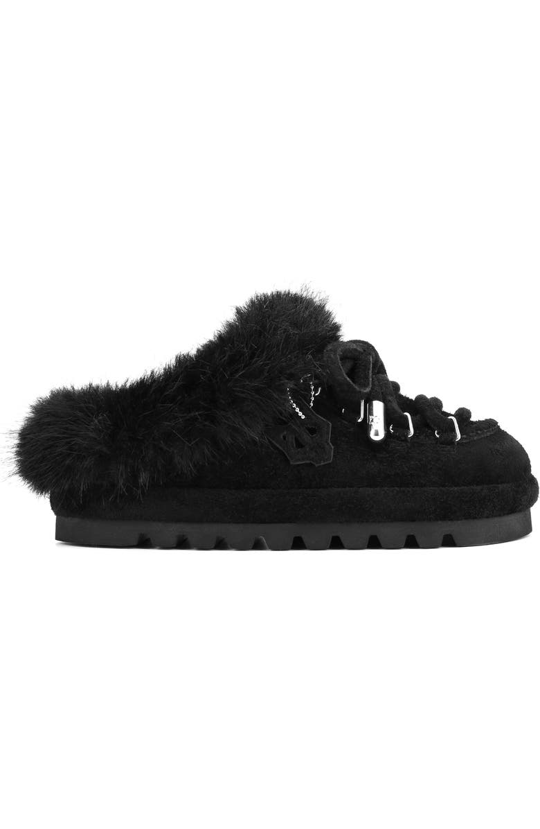 Naked Wolfe Harlow Suede Slipper, Alternate, color, Black