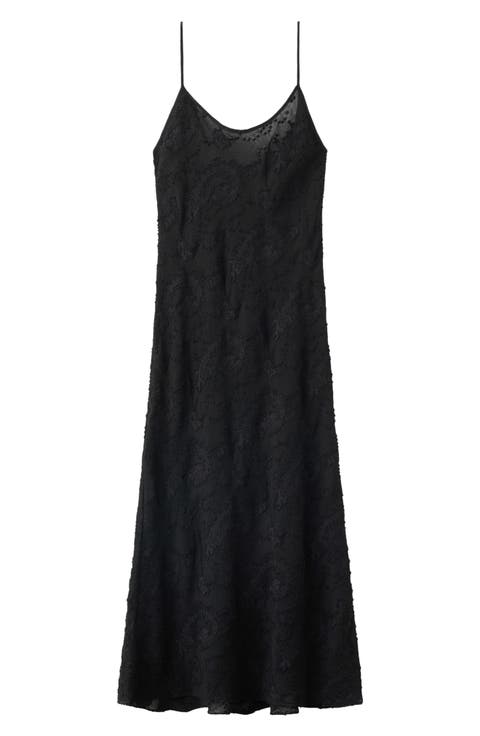 Embroidered Chiffon Slipdress