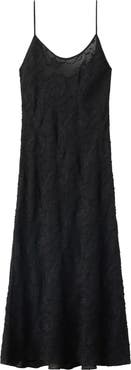 MANGO Embroidered Chiffon Slipdress