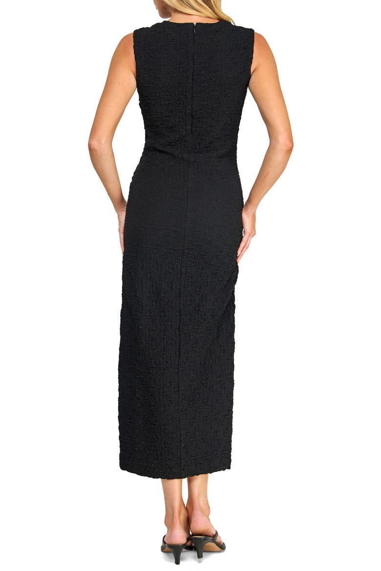 Sleeveless Textured Knit Maxi Dress, Alternate, color, BLACK