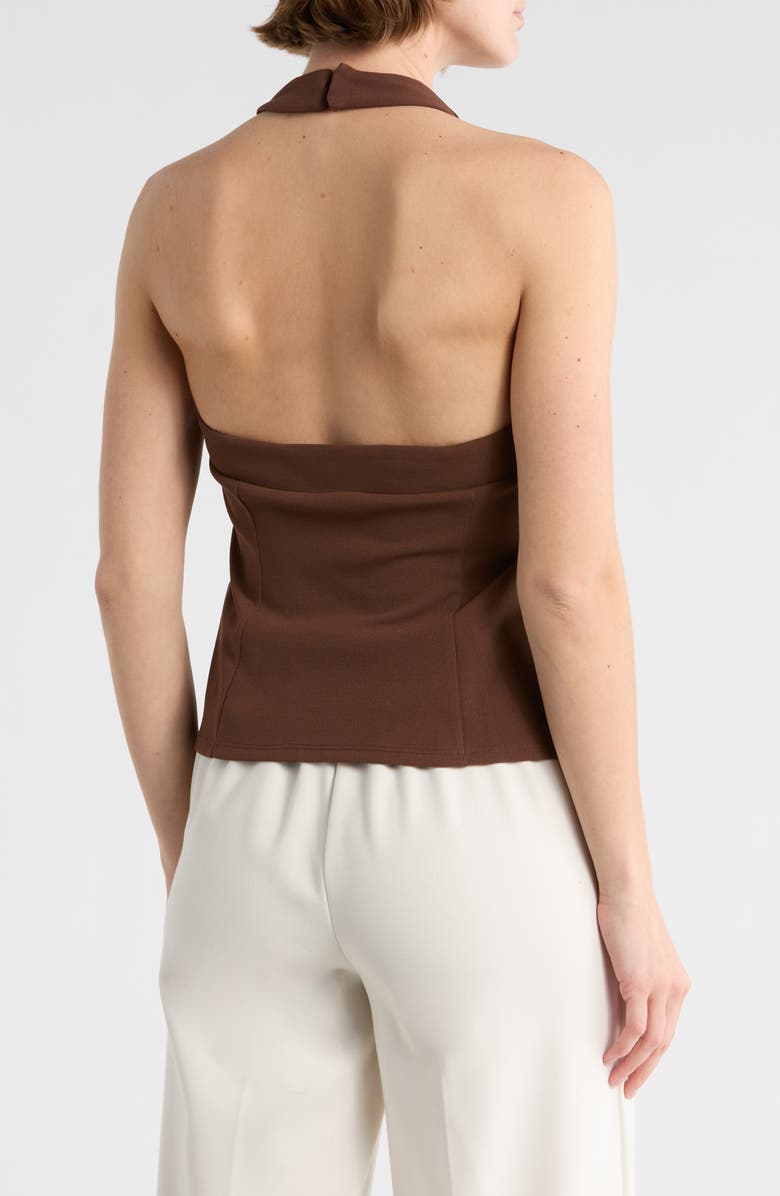 Halogen<sup>®</sup> Square Neck Halter Top, Alternate, color, Chocolate