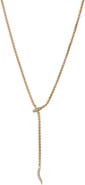 BY ADINA EDEN Snake Boxed Chain Lariat Necklace