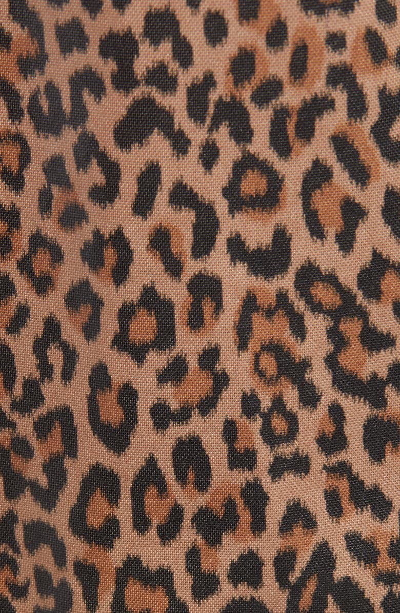 Something Navy Leopard Print Water Resistant Coated Trench Coat, Alternate, color,