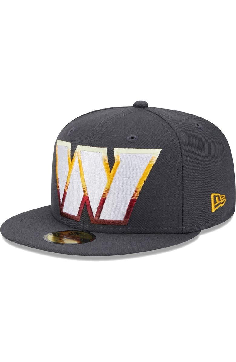 New Era Men's New Era Graphite Washington Commanders Color Dim 59FIFTY Fitted Hat, Main, color, 