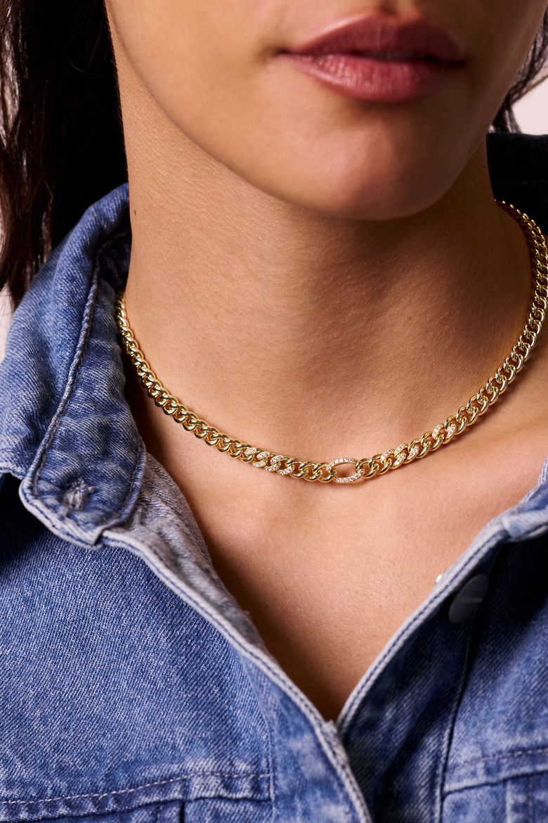 Lincoln Necklace, Alternate, color, Gold