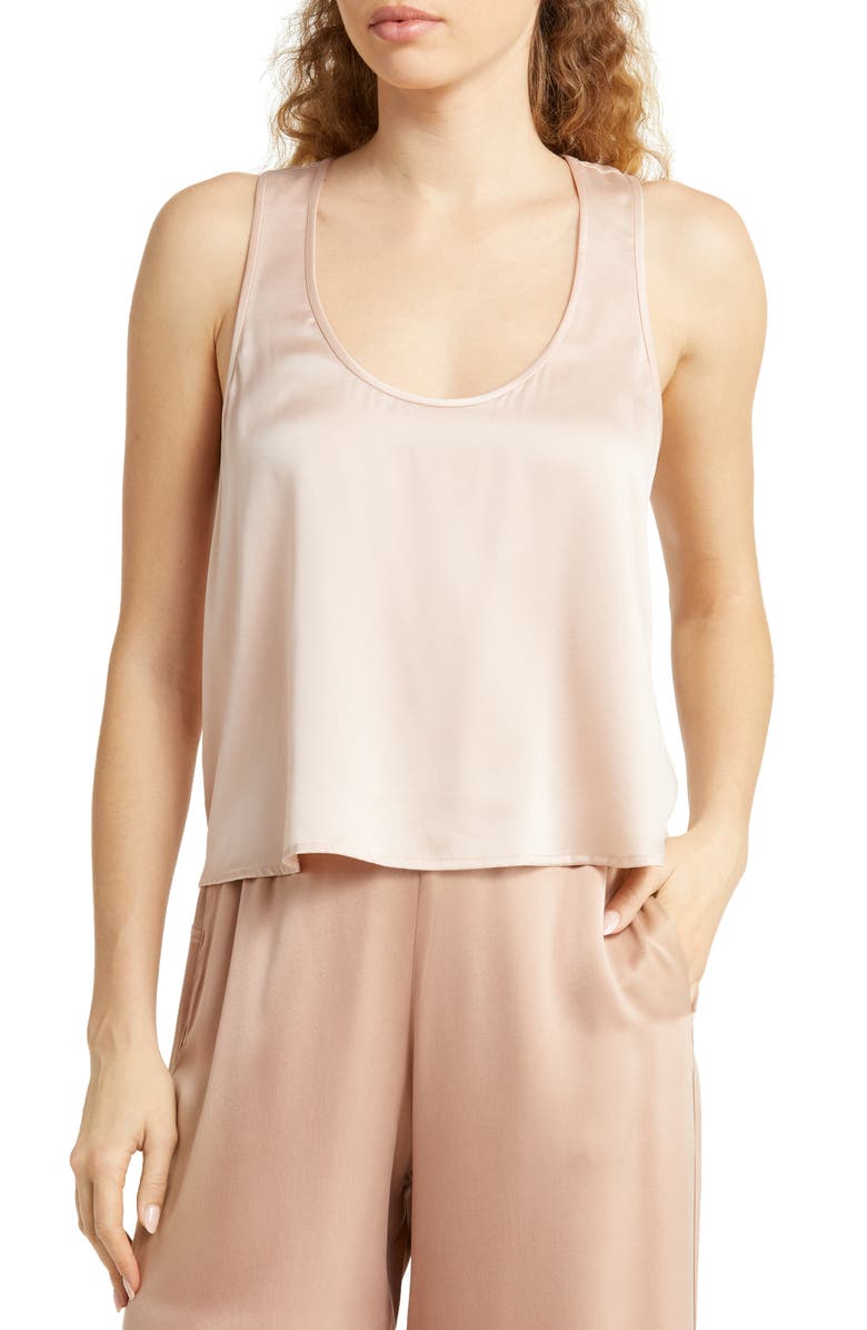 Lunya Racerback Silk Pajama Tank, Main, color,