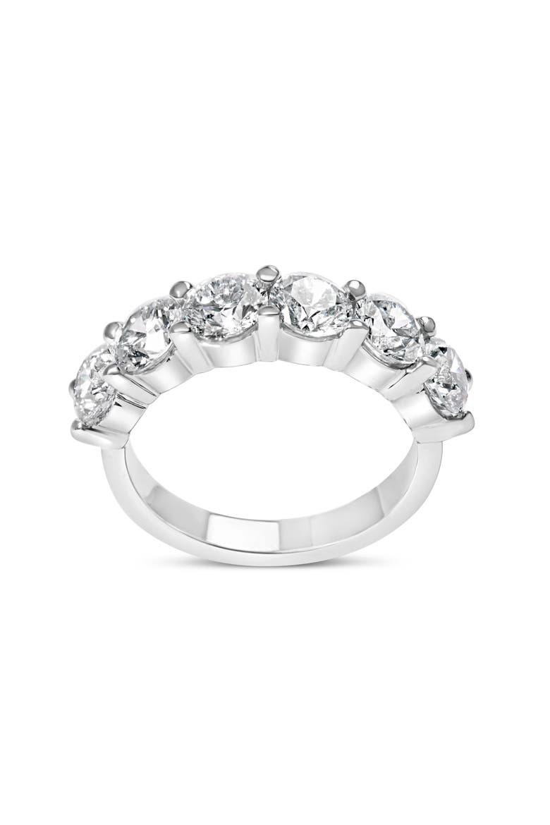 14K White Gold 3.0 ctw Lab-Grown Diamond Shared Prong Set 6 Stone Band Ring, Main, color, White Gold