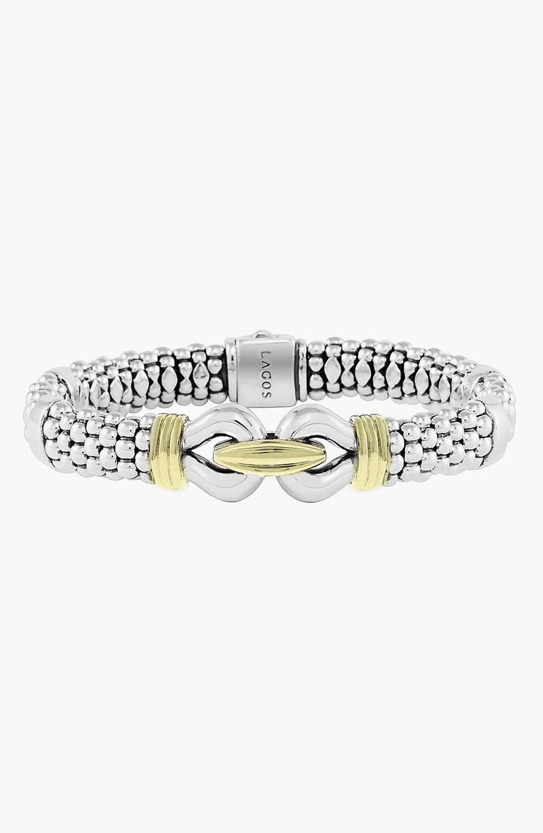 LAGOS Derby Two-Tone Caviar Rope Bracelet, Main, color,