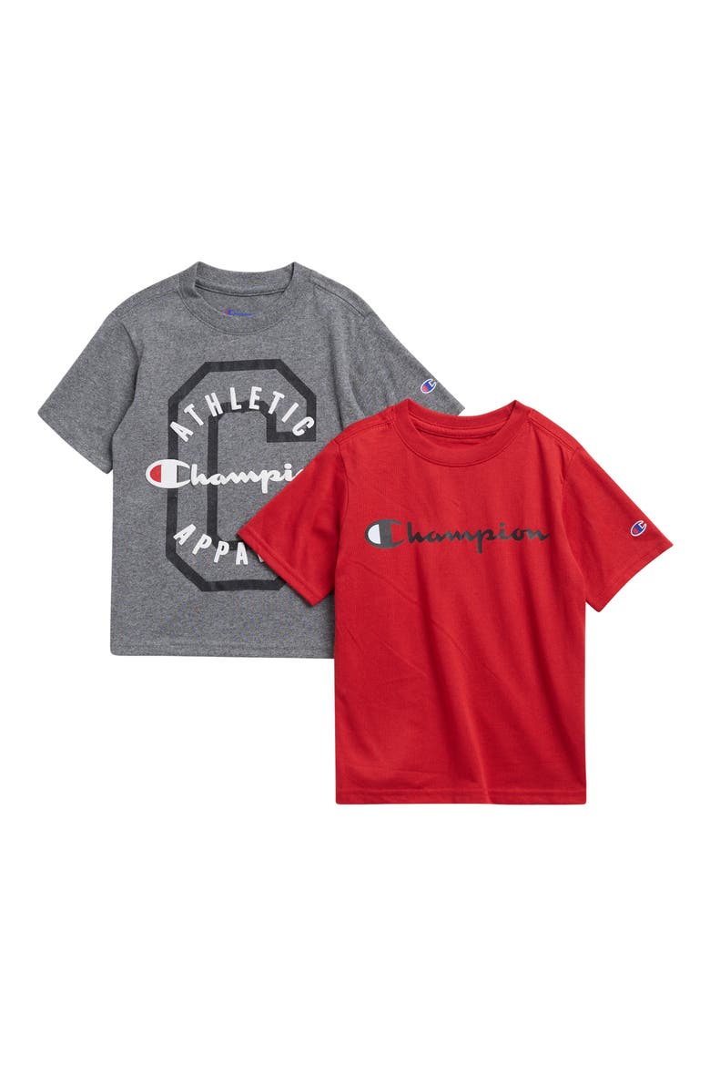 Kids' 2-Pack Assorted T-Shirts, Main, color, MEDIUM HEATHER GRAY