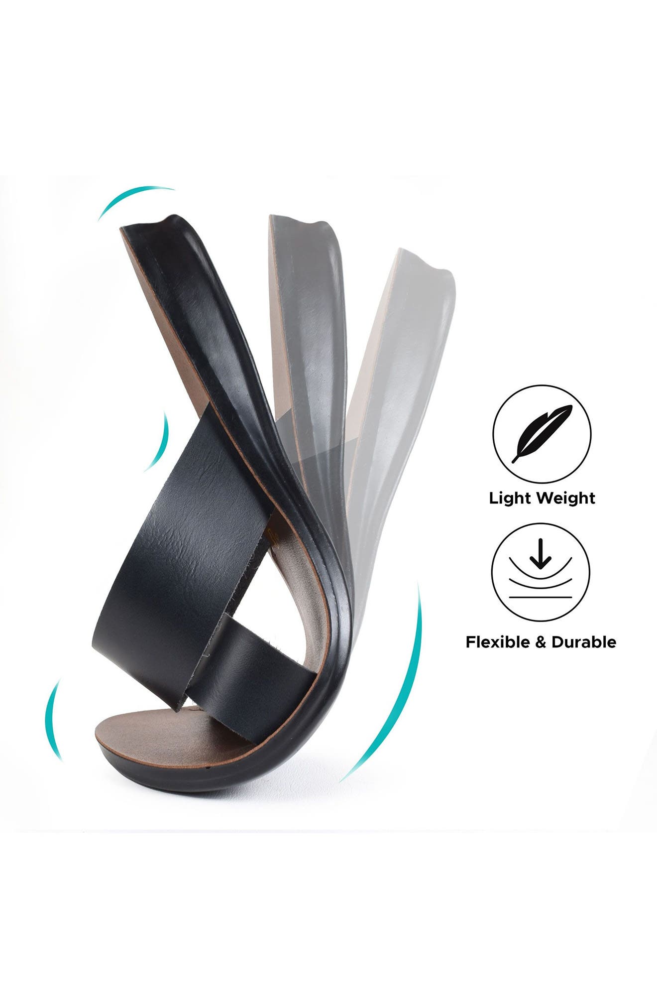 AEROSOFT Verona Travel Sandal, Alternate, color, Black