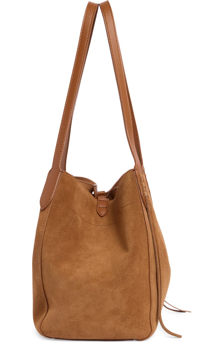 Sam Edelman Hellen Suede Tote Bag, Alternate, color, Caramel