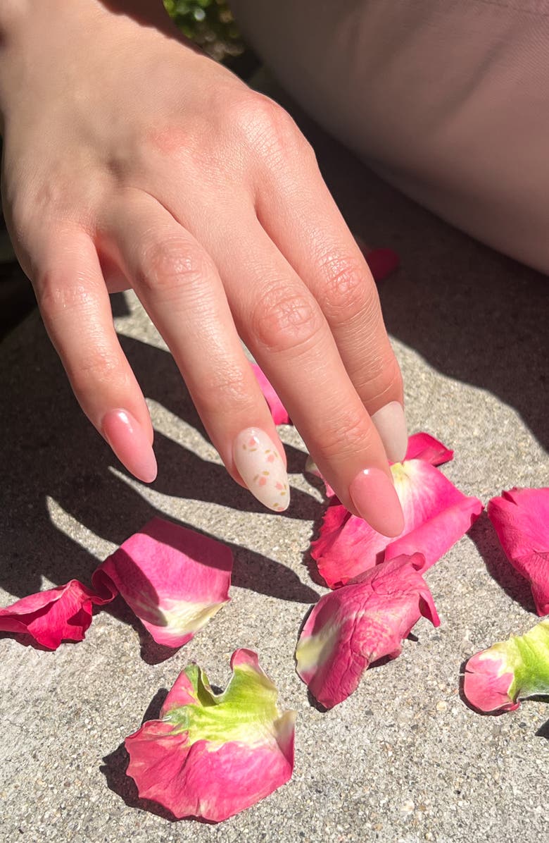 heyhae Hey, Love Me Love Me Not Sun-Cured Gel Nail Strips, Alternate, color, Pink White