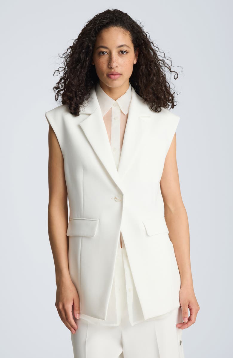 Kenneth Cole Layered Vest, Alternate, color, Pure White
