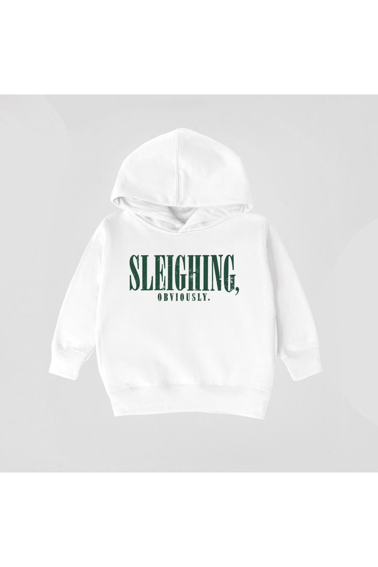 Sleighing, Obviously Hoodie Toddler, Alternate, color, White