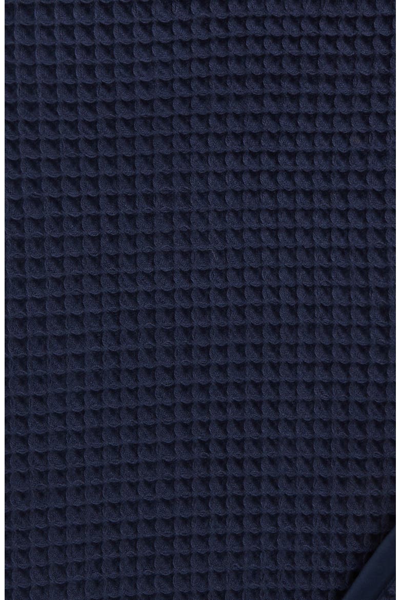 Waffle Organic Cotton Bed Blanket, Alternate, color, COASTAL NAVY
