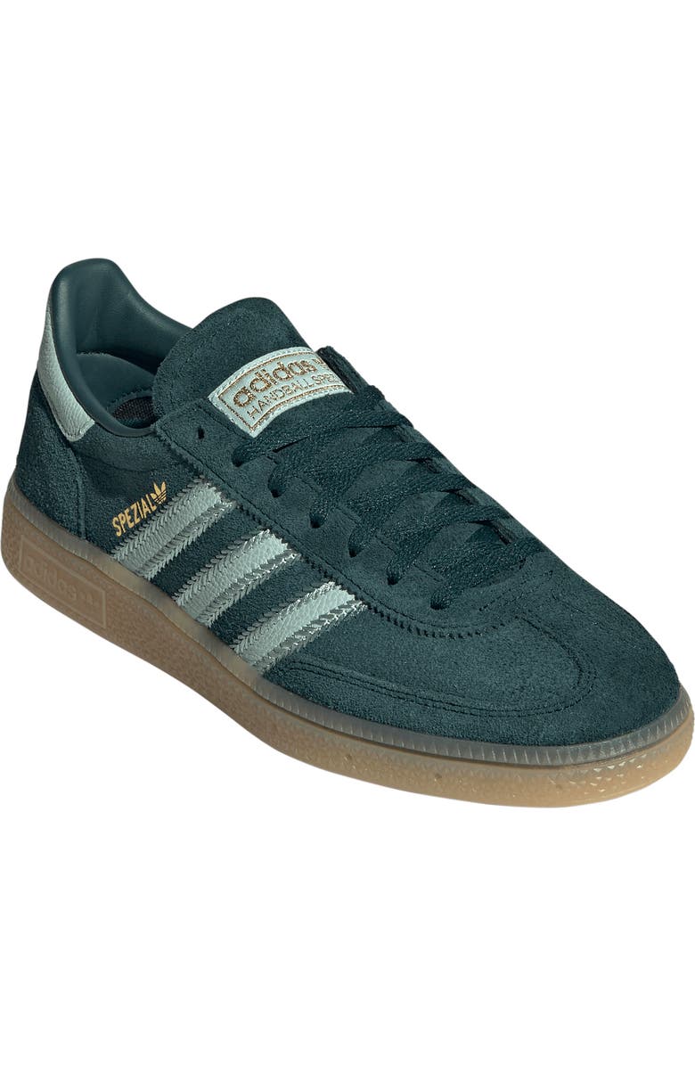 adidas Handball Spezial Sneaker, Main, color, Aurora Ivy/ Ash Green/ Gum