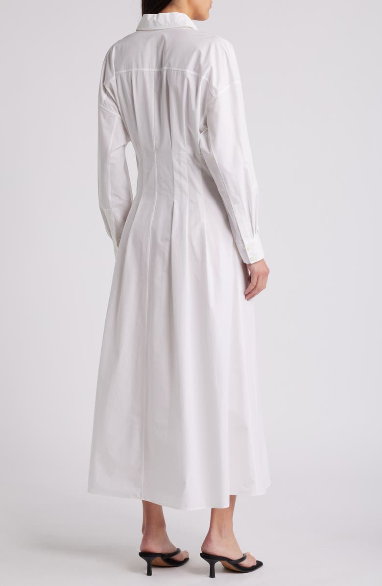 FRAME Nipped Long Sleeve Twill Maxi Dress, Alternate, color,