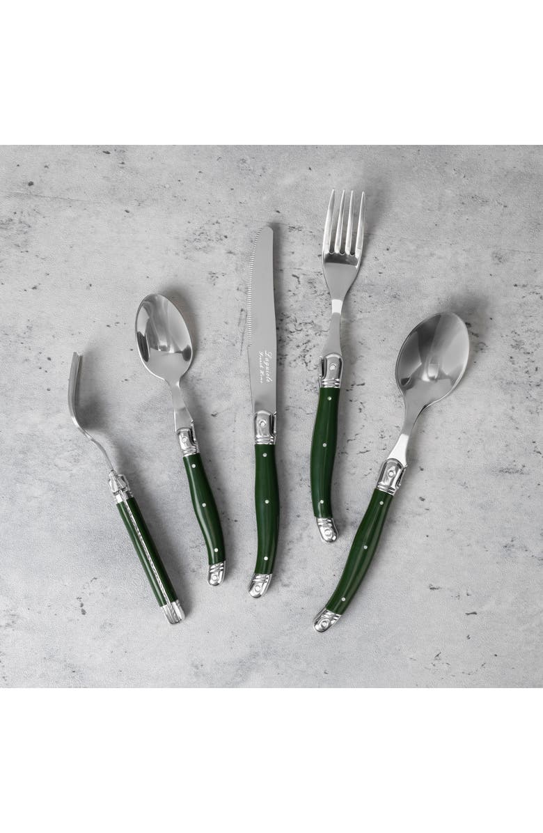 FRENCH HOME 20-Piece Laguiole Connoisseur Flatware Set, Alternate, color, Douglas Fir