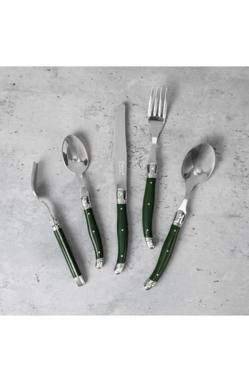 French Home 20-piece Laguiole Connoisseur Flatware Set In Green