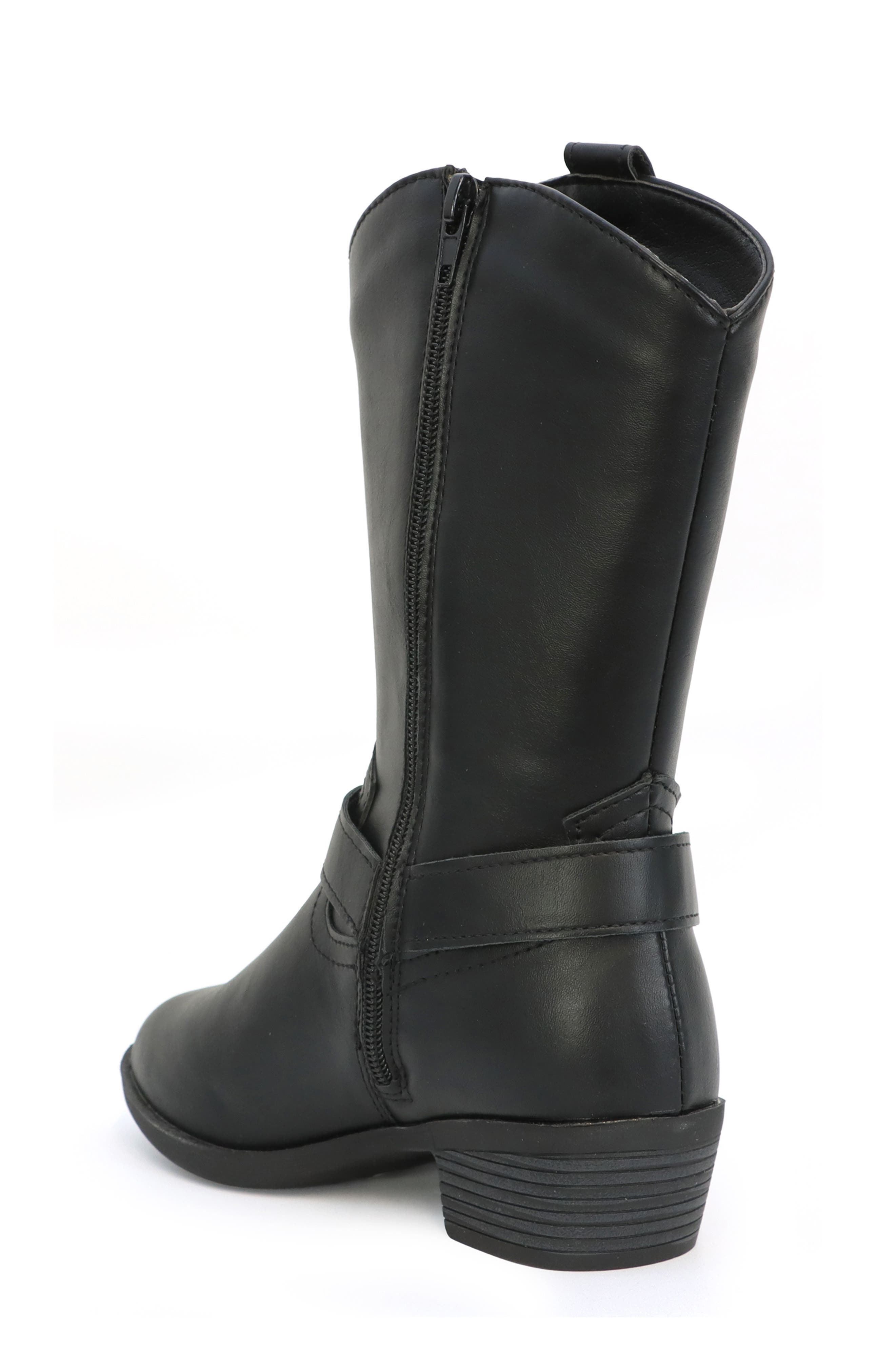 YOKI Kids' Pocket Cowboy Western Boot, Alternate, color, Black