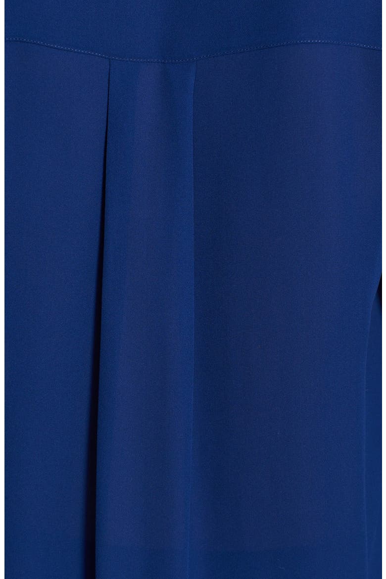 Tipped Contrast Blouse, Alternate, color, RIVER/BLACK