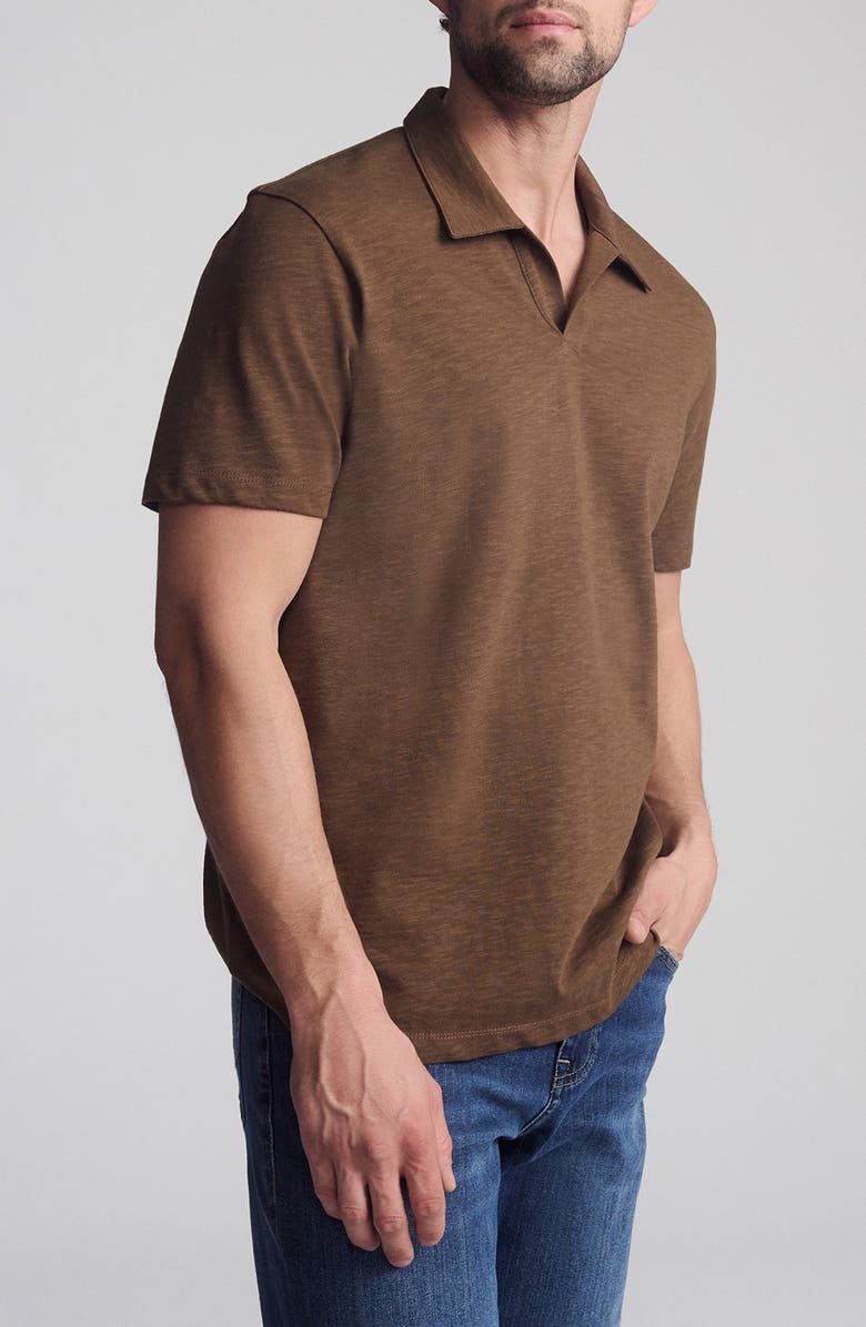 Mavi Jeans Solid Cotton Johnny Collar Polo, Alternate, color,