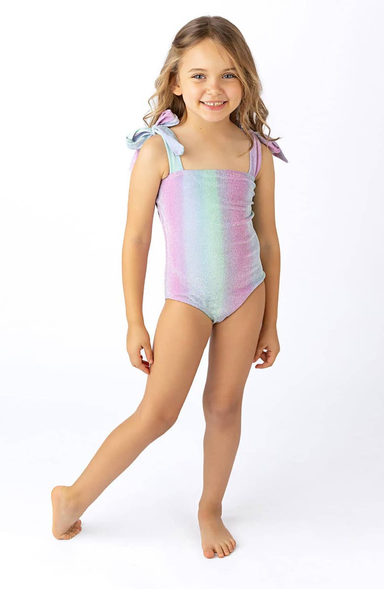 Shade Critters Kids' Shimmer Ocean Ombré One-Piece Swimsuit, Alternate, color, Multi