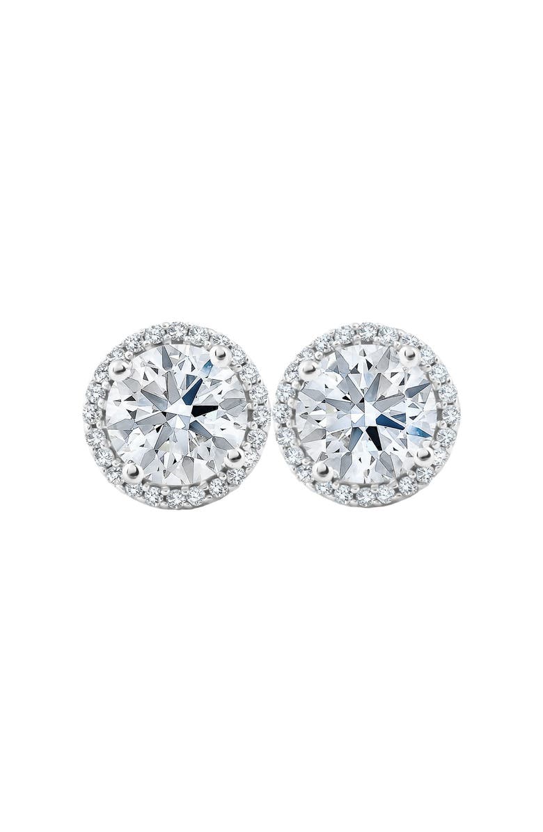 Bliss Diamond 2 1/5 Ct Diamond Halo Studs Gold Lab Grown, Main, color,