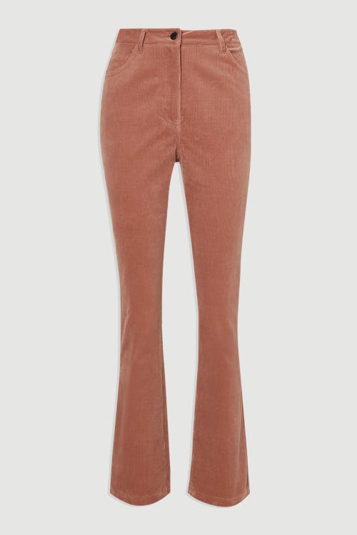 Karen Millen Stretch Cord Kickflare Jean In Brown