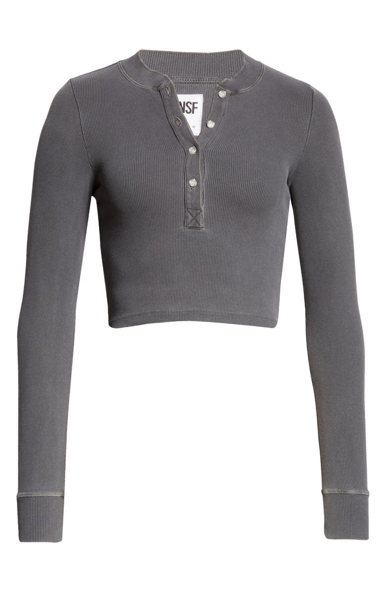 NSF Clothing Henley Crop Top, Alternate, color,