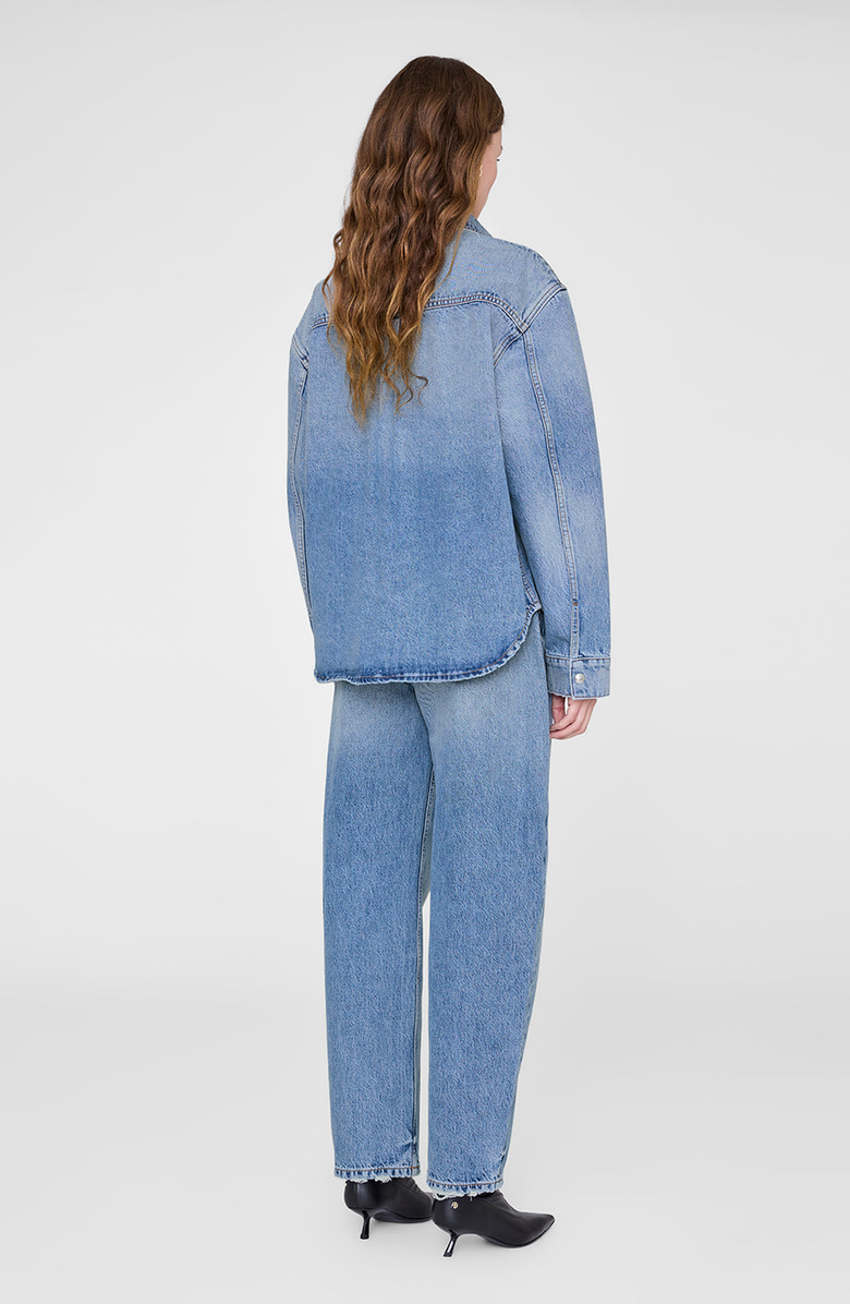 ANINE BING Paxton Shirt, Alternate, color, Baltic Blue