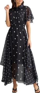 Brave+True Bella Polka Dot Short Sleeve Dress