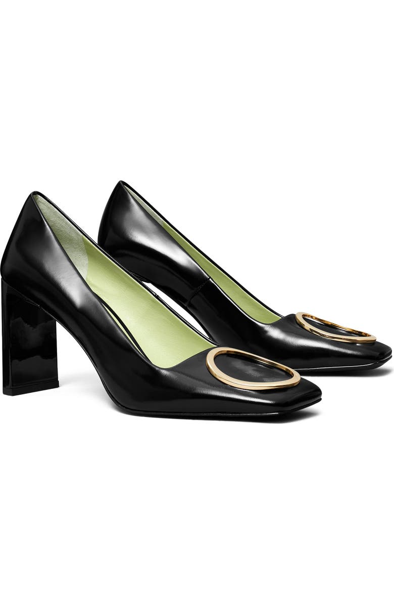 Tory Burch Ring Pump, Main, color, Perfect Black / Gold