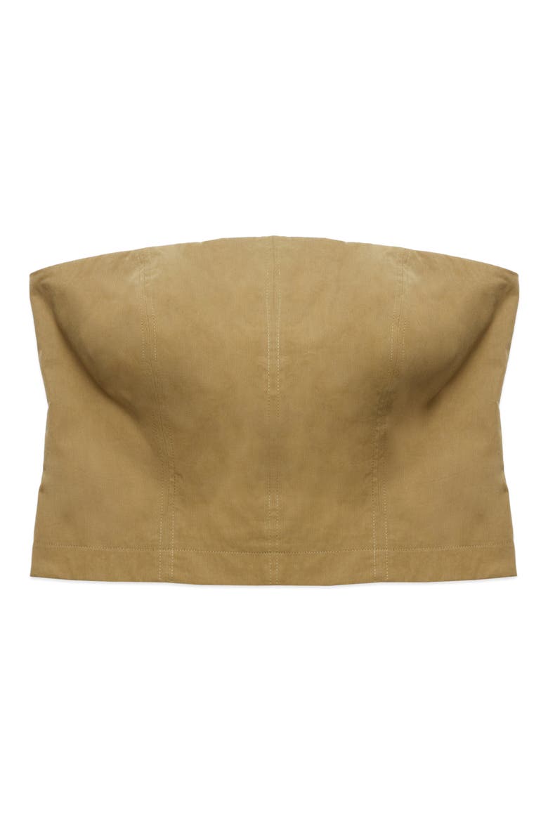 Louna Strapless Crop Top, Alternate, color, ARMY