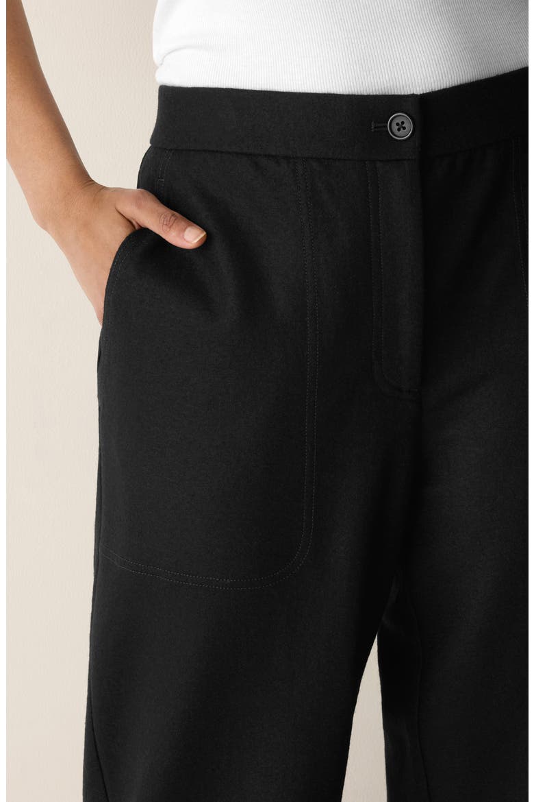 Wool Ankle Straight Leg Pants, Alternate, color, BLACK