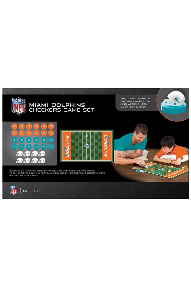 Miami Dolphins Checkers Board Game, Alternate, color, Multicolor