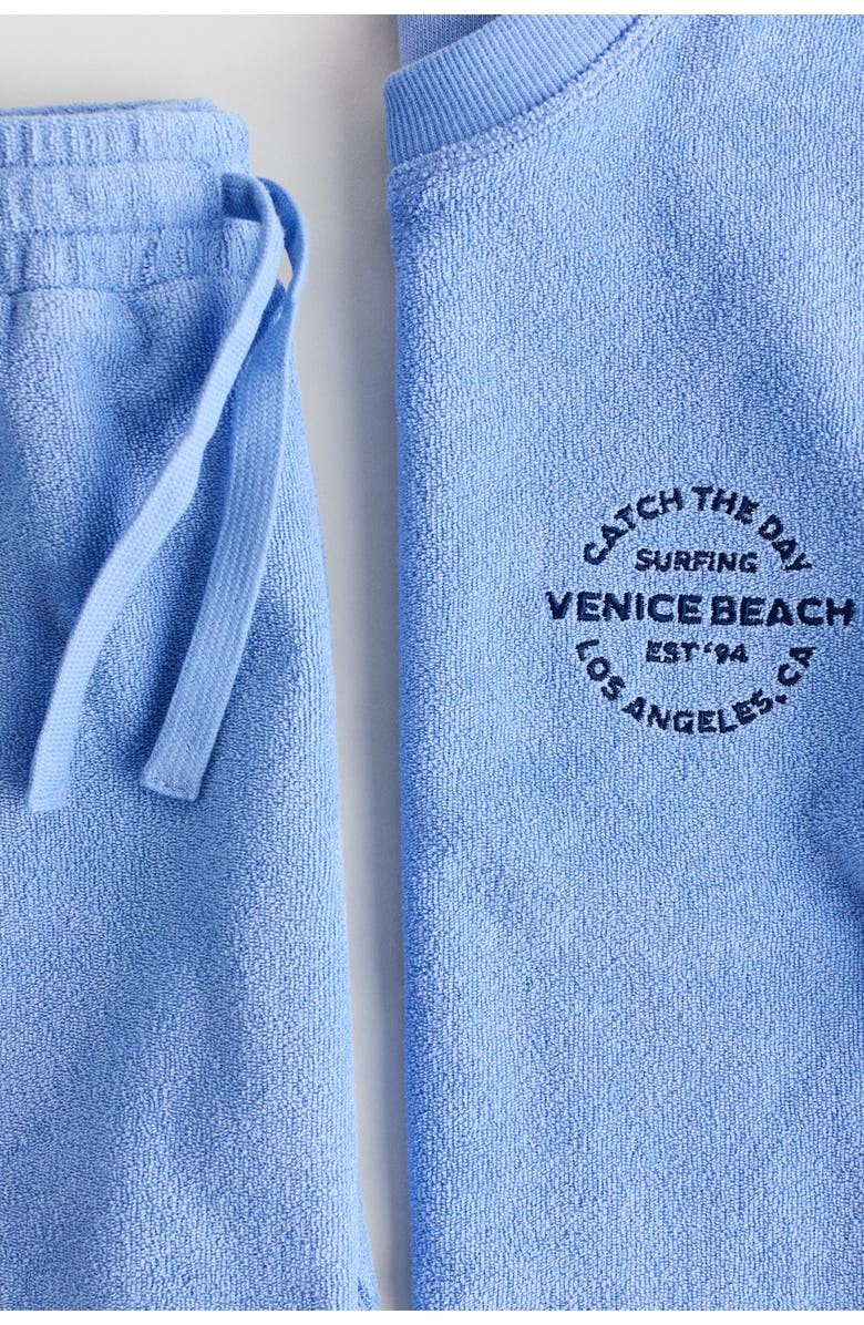 H&M 2-piece terry set, Alternate, color, Blue/Venice Beach