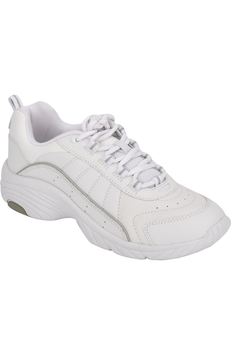 Easy Spirit Punter Sneaker, Main, color, White Leather