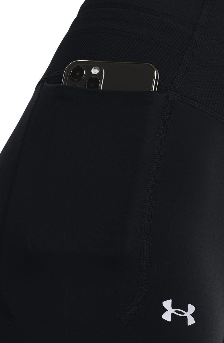 Under Armour Meridian Ribbed Waistband Performance Ankle Leggings, Alternate, color,