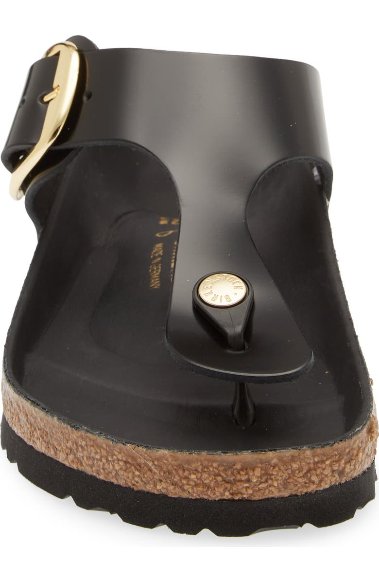 Birkenstock Gizeh Big Buckle Slide Sandal, Main, color, Black Leather